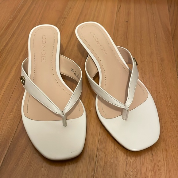Coach flip floo heels white - Picture 1 of 5